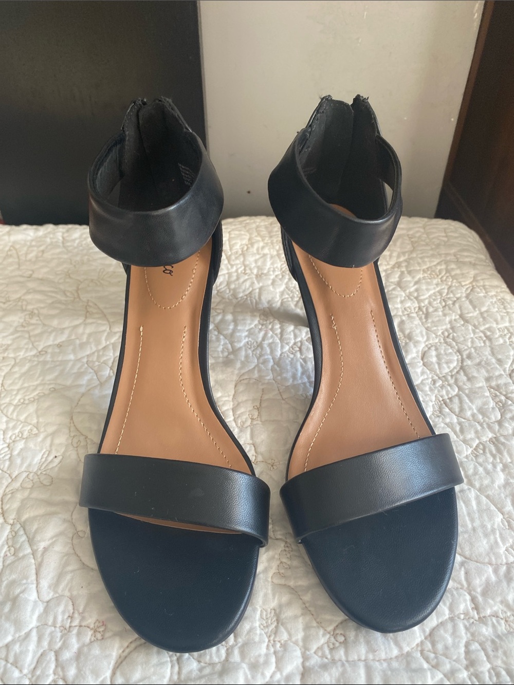 Style & Co. Black Ankle-Strap Open-Toe Sandals